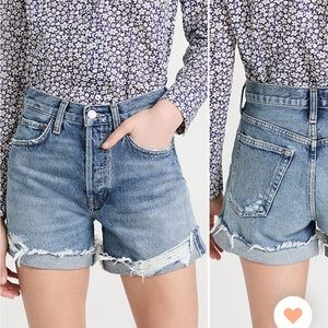 AGOLDE Parker Long Vintage Shorts with Cuff